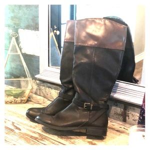 Merona Estelle Riding Two Tone Riding Boots